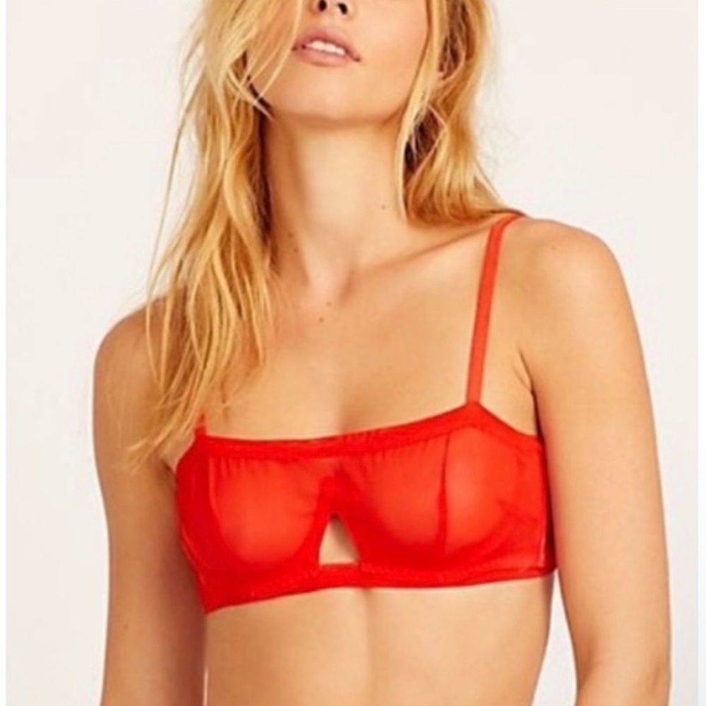 NWT Revolve We Are HAH “Wired Bra” in Blood Orange, 30-38B